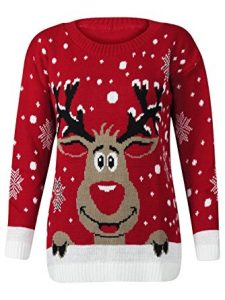 womens christmas jumper forever womens rudolph reindeer print snowflake christmas jumper FIDOHPV