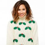 womens christmas jumper myleene klass is one of the celebs supporting text santa christmas jumper  day BIFXNBT