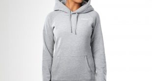 womens hoodie gymshark womenu0027s crest hoodie - light grey ... HWEFEWM