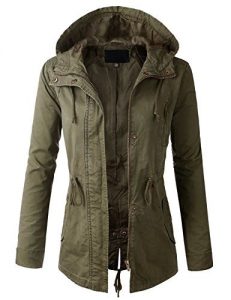 womens military jacket viiviikay womens cotton anorak lightweight utility parka jackets with  drawstring olive, medium IAWOPYC