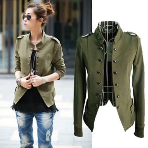 womens military jacket womens-military-suit-blazer-slim-fit-cardigan-casual- DCWVNUL