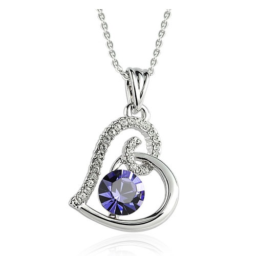 womens necklace womenu0027s love heart swarovski elements crystal 18k gold plated pendant  necklace CYRRAGM