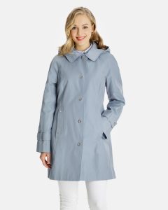 womens raincoats beth snap-front raincoat with removable hood JLZIQNF