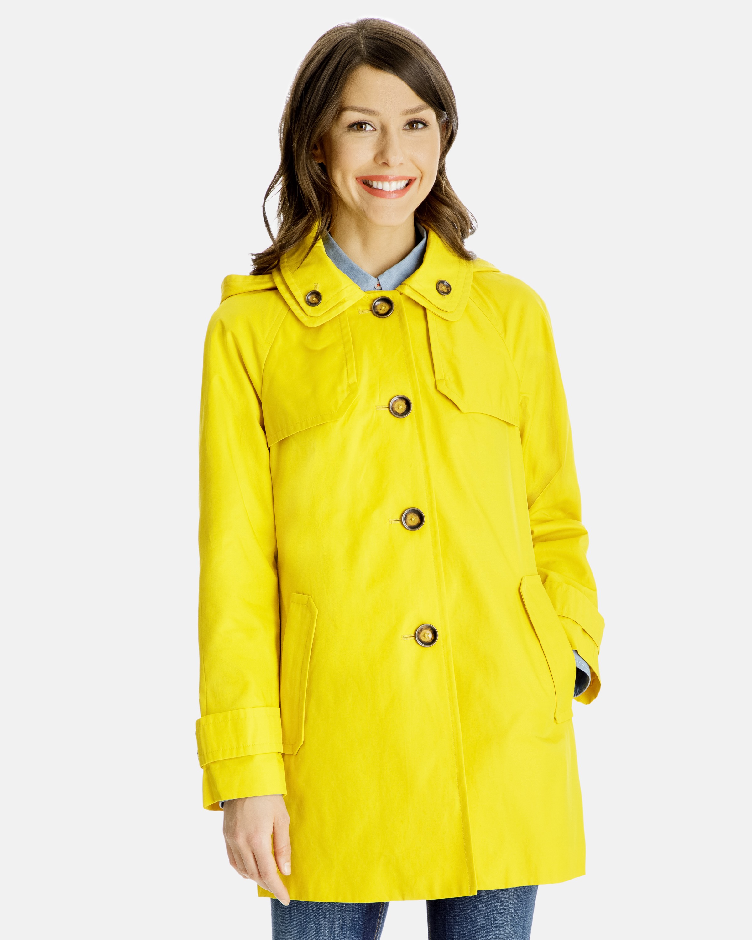 womens raincoats bridget walker coat with removable hood BRVDHAO