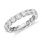 womens rings classic diamond eternity ring in platinum (3 ct. tw) ALOUDHA