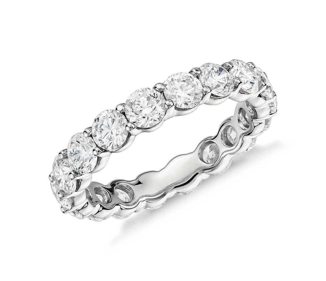 womens rings classic diamond eternity ring in platinum (3 ct. tw) ALOUDHA