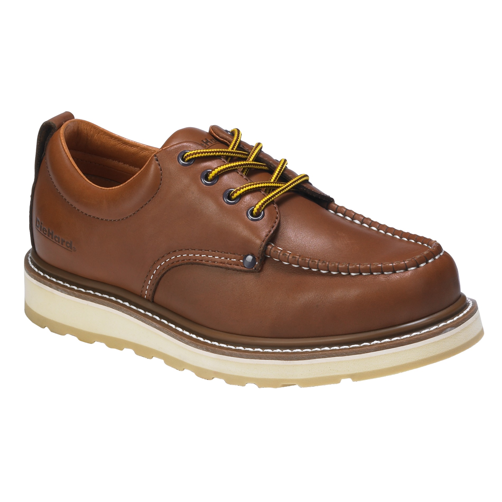 work shoes for men diehard menu0027s soft toe leather oxford work shoe - brown IQPITCP