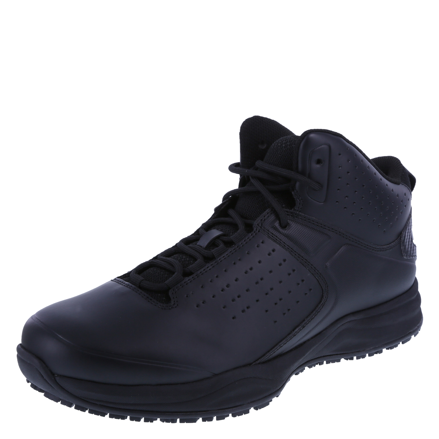 work shoes for men menu0027s slip resistant trifecta mid-top sneakermenu0027s slip resistant trifecta  mid-top sneaker, black TZDZBIK