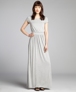 wyatt heather grey jersey knit short sleeve maxi dress FRFXCHG