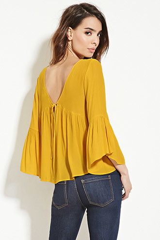 yellow blouse contemporary shirred blouse VJACOMM