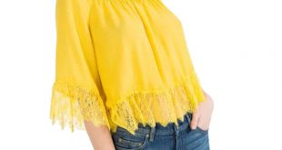 yellow blouse girls lace ruffle bright candy color blouses tops cute summer style 2016  new GFIKANT