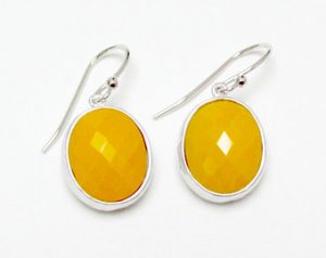 yellow earrings hammered yellow earring , yellow stone earring , canary yellow earring , XERDYGE