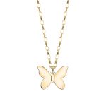yellow gold pure butterfly necklace by sydney evan ... EXJKAVS