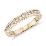 yellow gold rings channel set diamond ring in 18k yellow gold (1/4 ct. tw. PFXGFAI