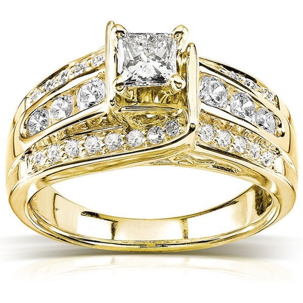 yellow gold rings huge 1 carat diamond engagement ring in yellow gold PYMMTYL