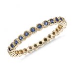 yellow gold rings sapphire eternity ring in 14k yellow gold (1.3mm) MRBNWBQ