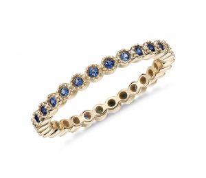 yellow gold rings sapphire eternity ring in 14k yellow gold (1.3mm) MRBNWBQ