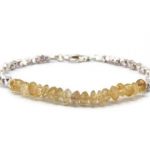 yellow stacking bracelet - natural citrine bracelet - november birthstone  bracelet QEQUGXV