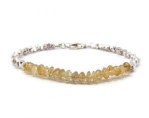 yellow stacking bracelet - natural citrine bracelet - november birthstone  bracelet QEQUGXV