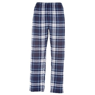 youth navy blue white plaid check classic cut flannel pants, unisex sizes,  small CIQEWZF
