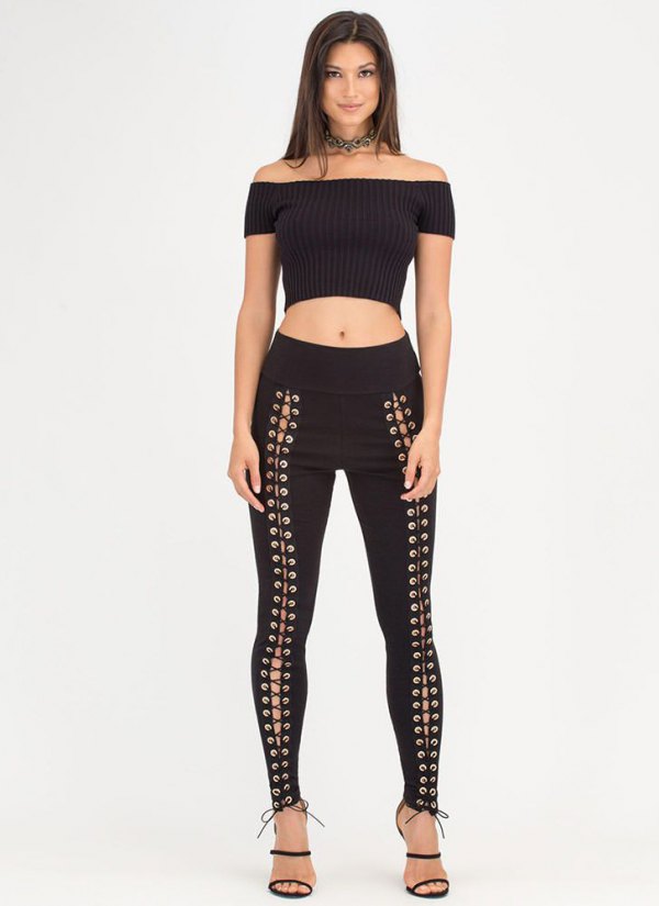 The best lace up leggings outfit ideas for women