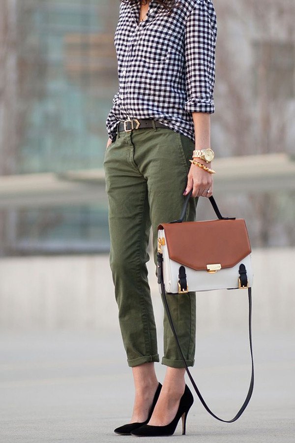 Best outfit ideas for olive pants for women