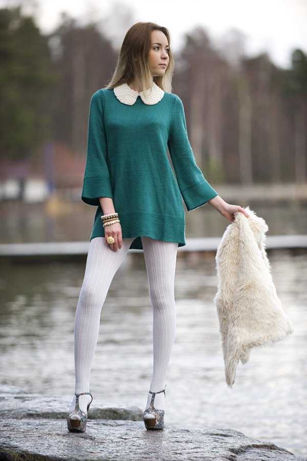 Best outfit ideas for green tunic tops
