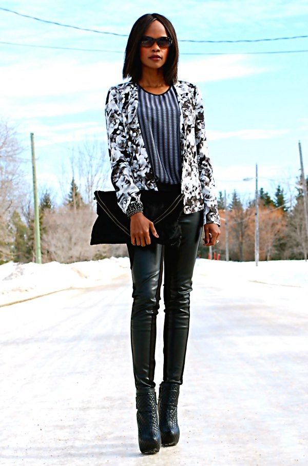 How to Style Black and White Blazer: Top  13 Stylish Outfit Ideas for Women