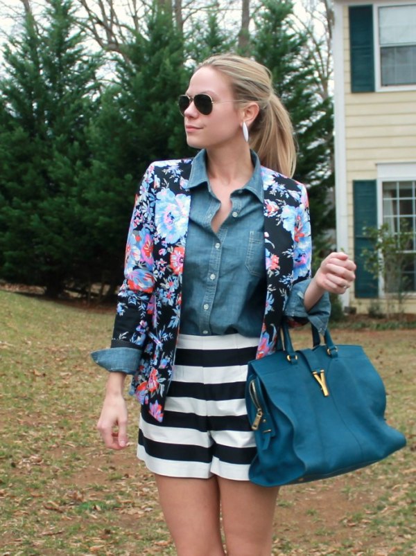 Best floral blazer outfit ideas for women