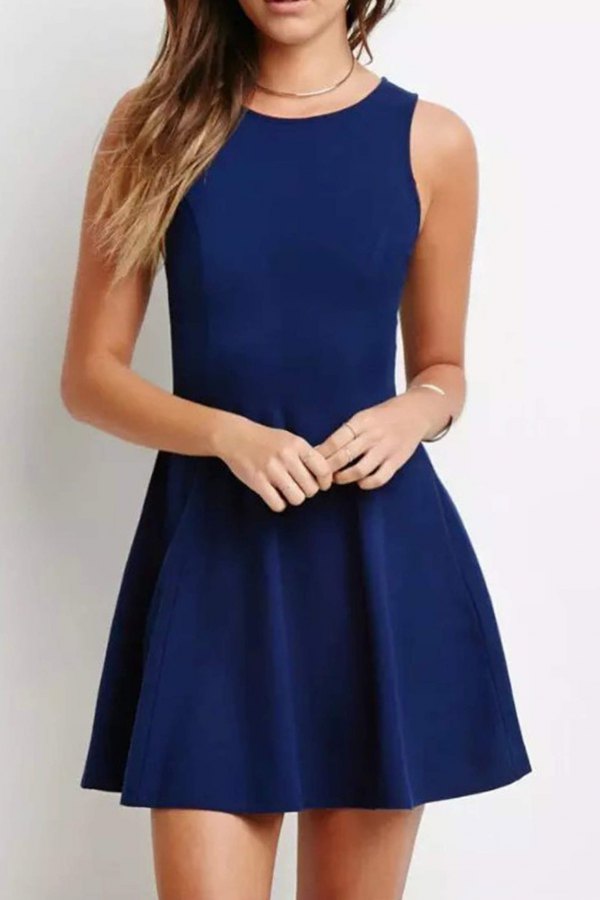 Best outfit ideas for short navy blue dresses for women
