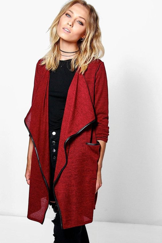 The best outfit ideas for long red cardigans for women