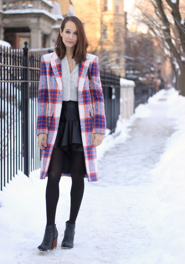 Best Plaid Wool Coat Outfit Ideas for Women