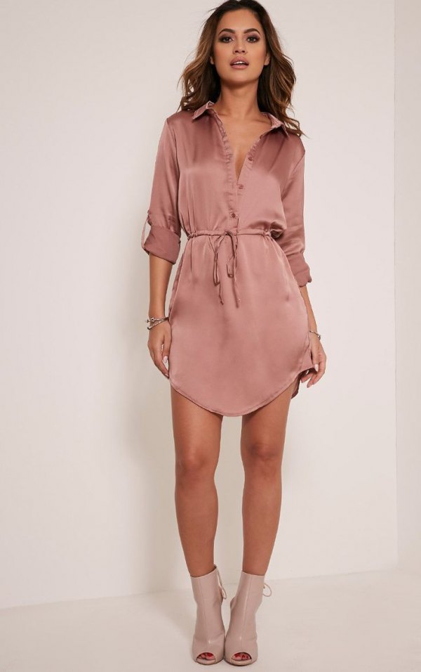 How to Style Pink Shirt Dress: 15 Breezy Outfit Ideas for Ladies