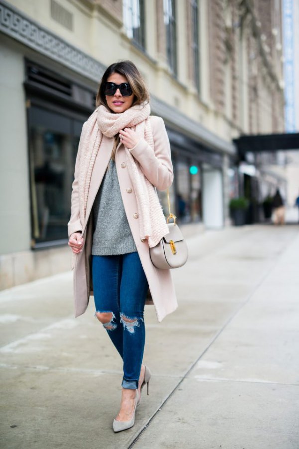 How to Style Pink Scarf: Best 13 Ladylike  & Lovely Outfit Ideas for Ladies