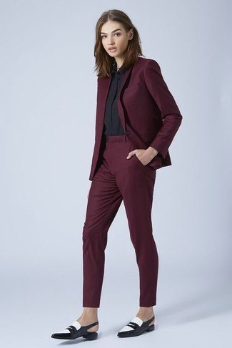 Black blazer with matching cropped skinny chinos and leather shoes