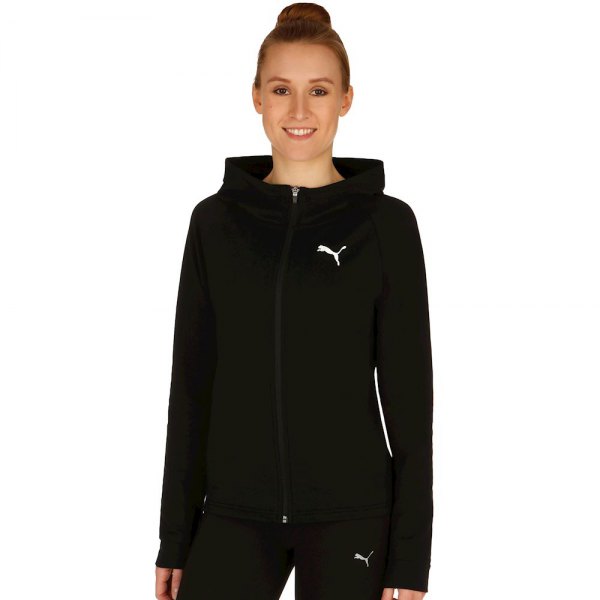 Black stand-up collar jacket with matching running tights