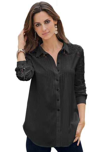 Black pleated silk shirt with skinny jeans
