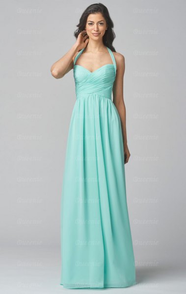 Halterneck maxi dress with a sweetheart neckline and a flared silhouette