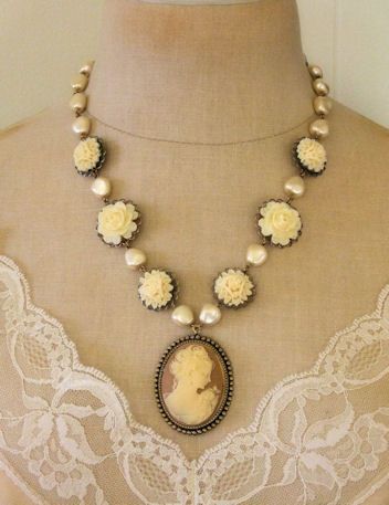 Replace your traditional style with trendy cameo necklaces