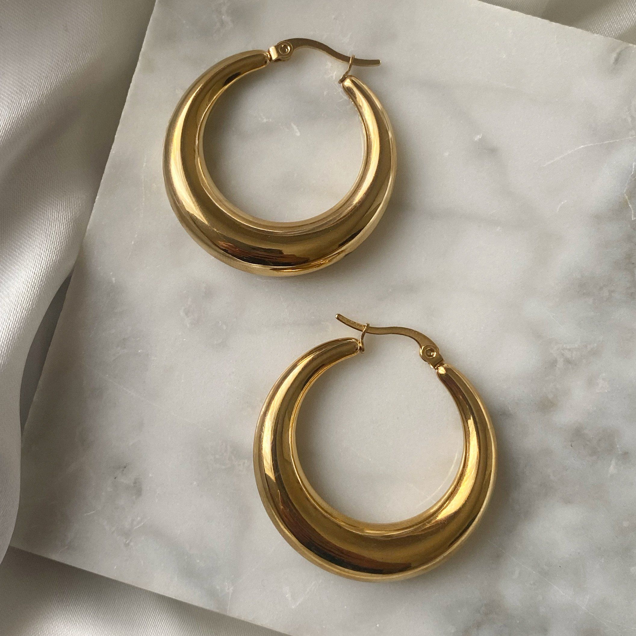 Make your style with gold hoop earrings!
