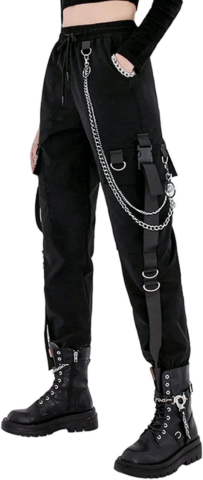 Go stylish with black cargo pants