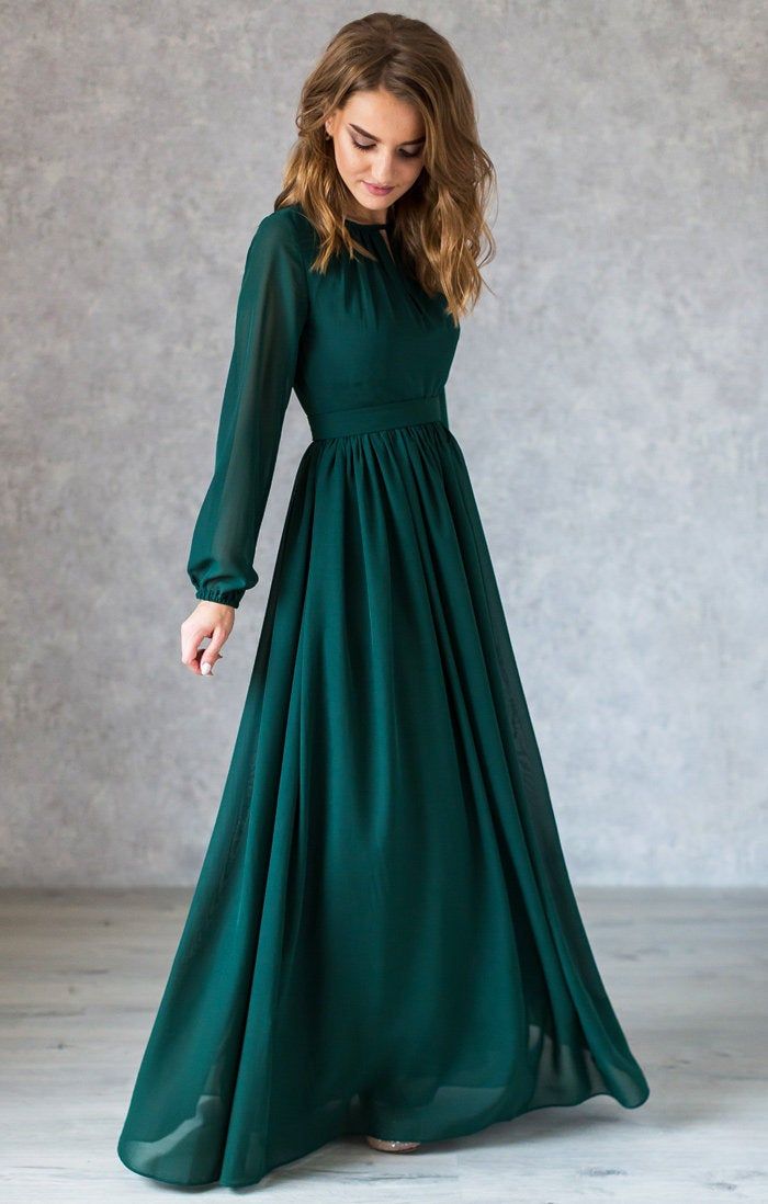 How to Style Green Long Sleeve Dress: 15 Amazing Outfit Ideas