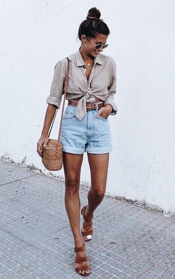 Top 15 High Waisted Jean Shorts Outfit Ideas for Women