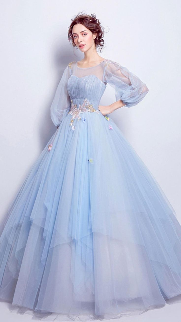 Stunning in Sky Blue: The Timeless
Elegance of a Long Sleeve Dress