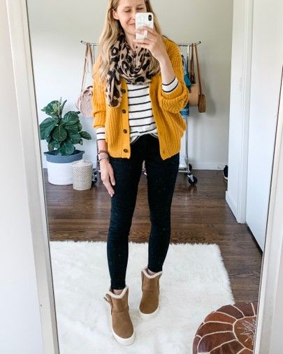 Ways to Style a Mustard Yellow Cardigan