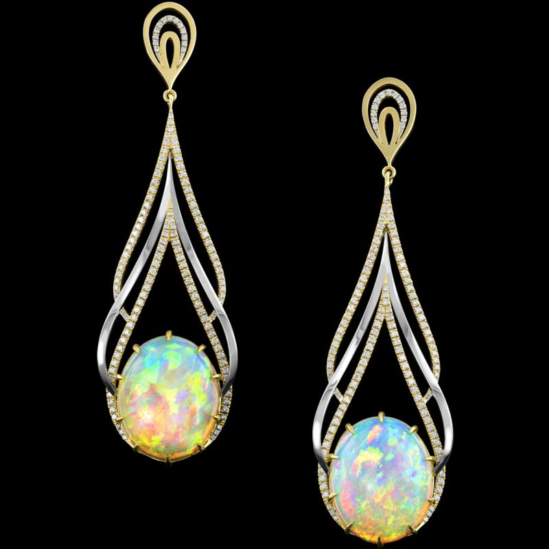 Choose opal earrings for elegant looks