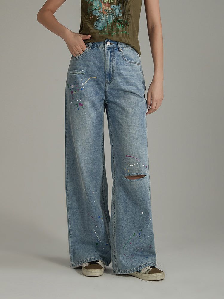 How to Wear Paint Splatter Jeans: Best 10 Boyish Outfit Ideas for Women