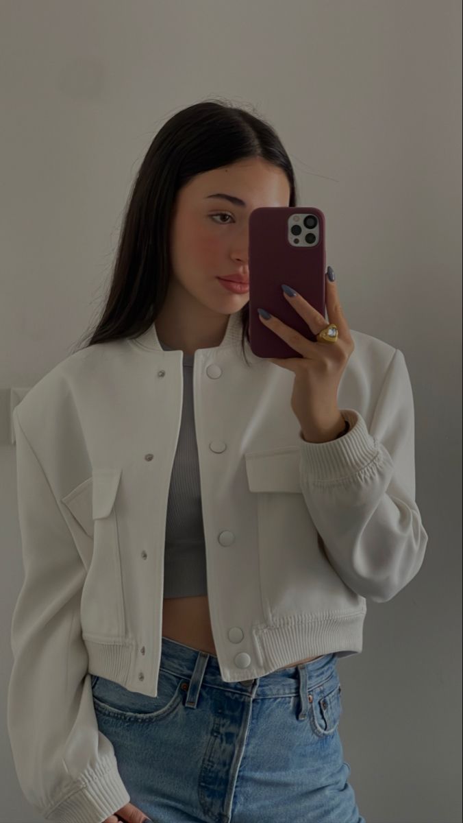How to Style White Bomber Jacket: Top 13 Outfit Ideas for Ladies