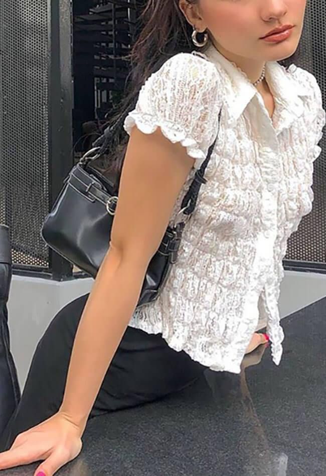 Ways to Style a White Short Sleeve Blouse
for Summer