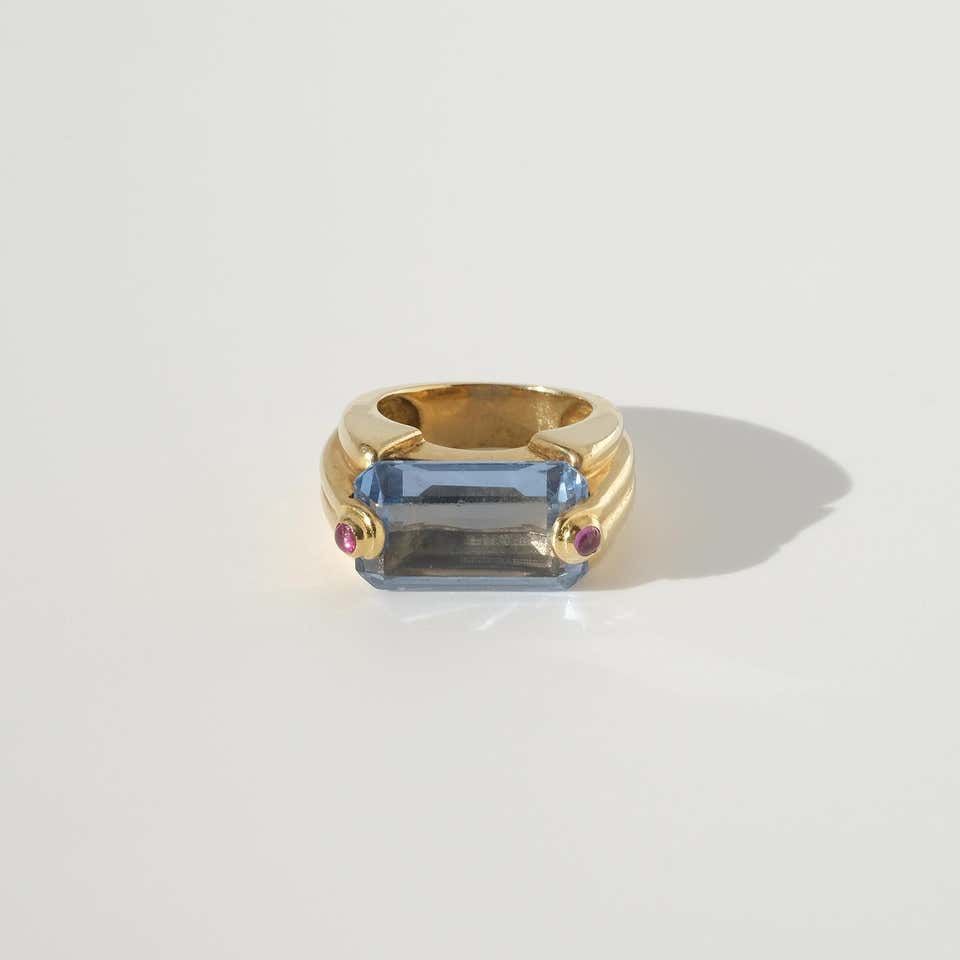Aquamarine rings always in a fashion